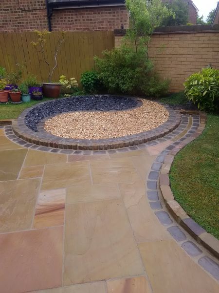 Sandstone Patio Installation in Sugar Land